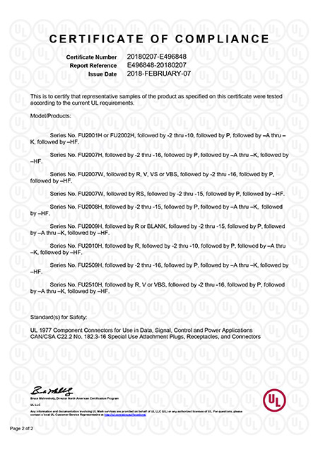 UL certificate certification